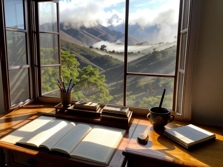 Cuaderno violeta con páginas matinales escritas a mano para calmar la ansiedad diaria en una mañana de Quito