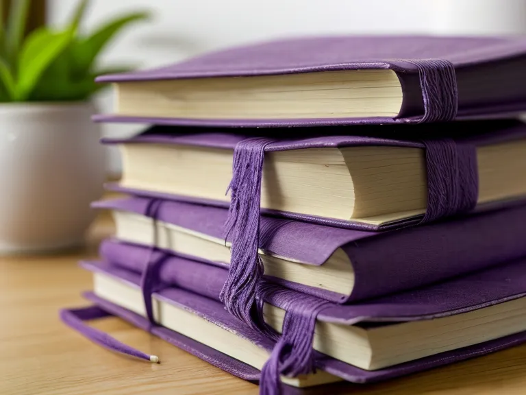 Libreta violeta con separadores, el diario espiritual donde registro mis ciclos personales