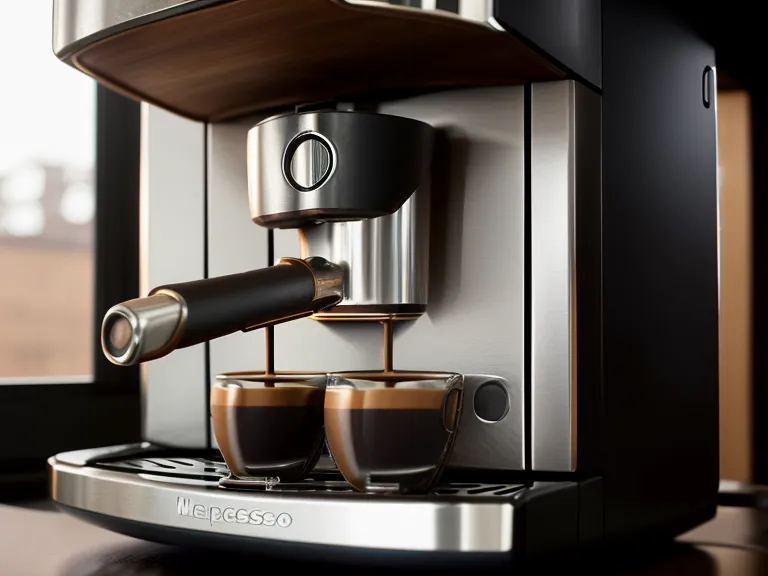 Cafetera con vapor humeante junto a un teléfono con notificaciones, símbolo de la energía vital que se drena en el trabajo remoto por la mañana