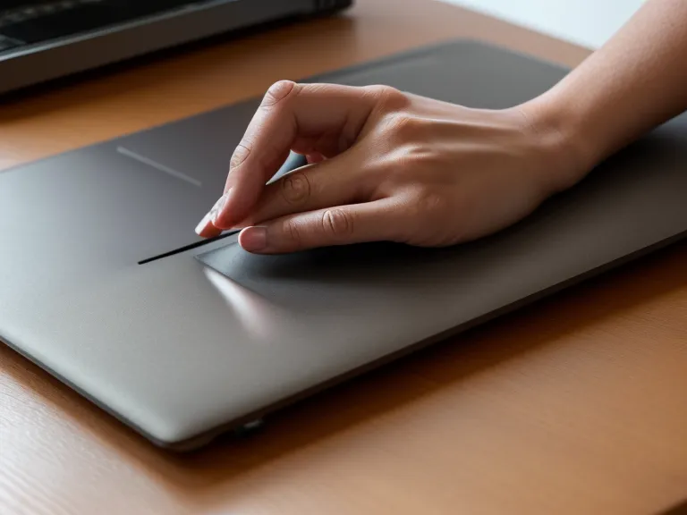 Mano cerrando la laptop al final de la jornada, un gesto de salud mental en el teletrabajo