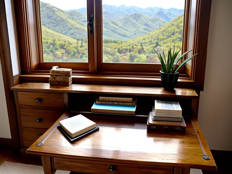 Laptop junto a un cristal de cuarzo y palo santo como ritual de protección energética en el trabajo remoto
